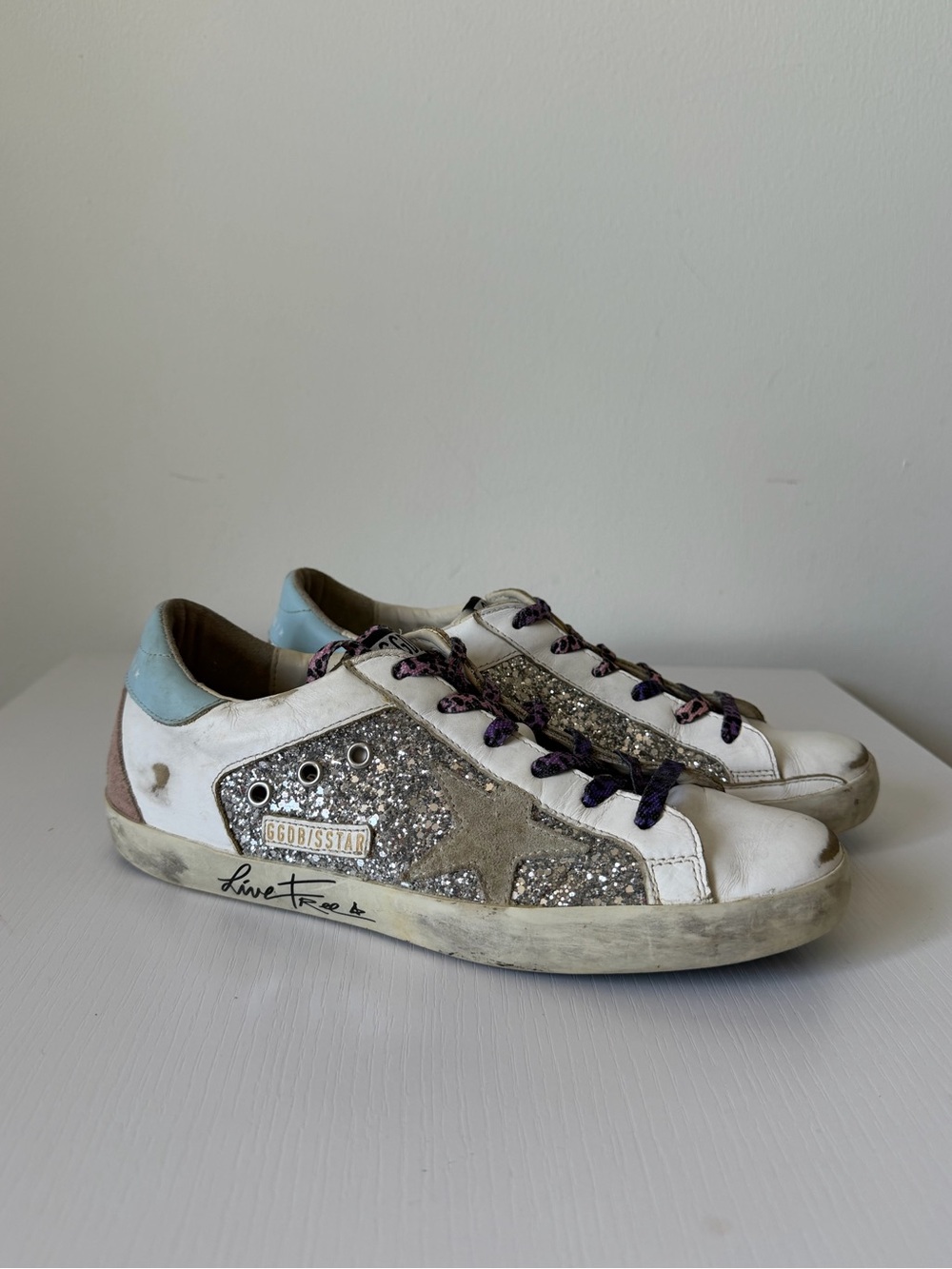Golden Goose Superstar Glitter Leather Sneakers – Size EU 40 / US 10